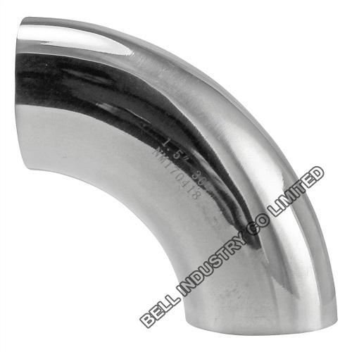 Sanitary hygienic 90 deg welded elbow- short or long type-